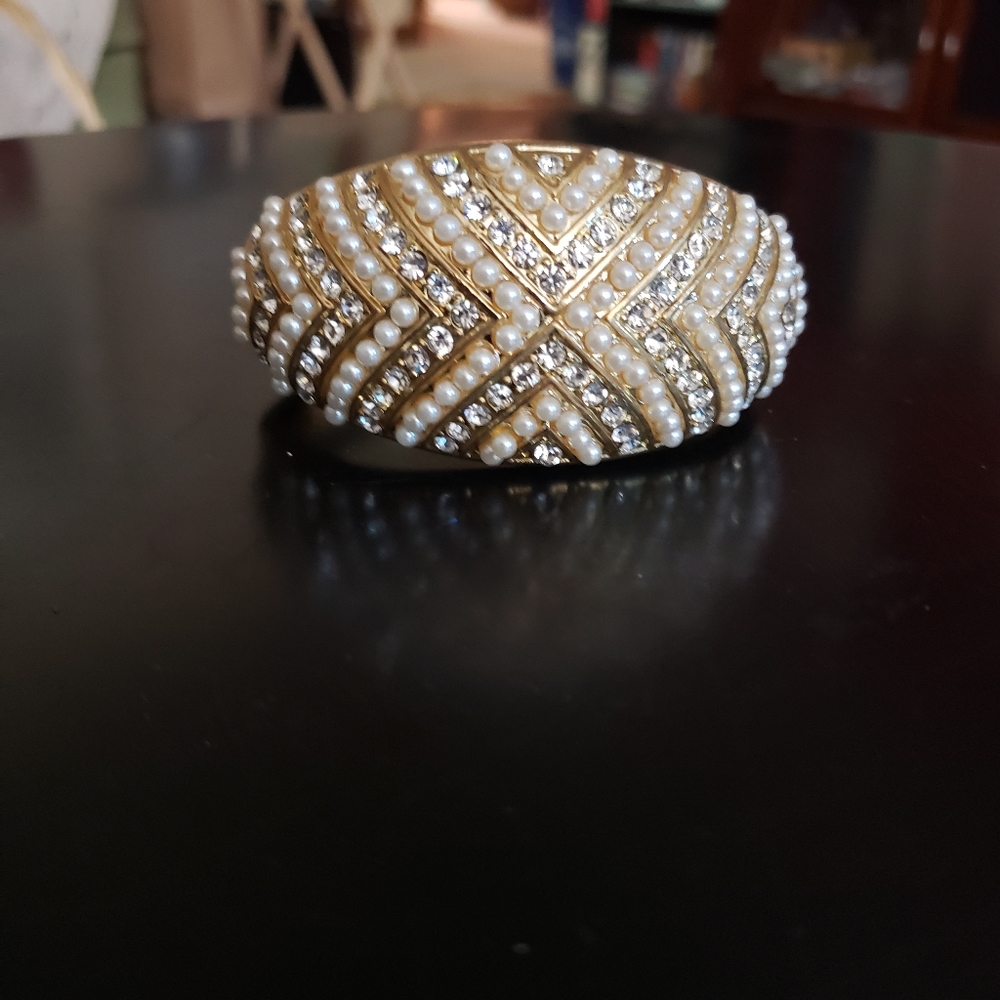 Gold Bling Bangle Bracelet